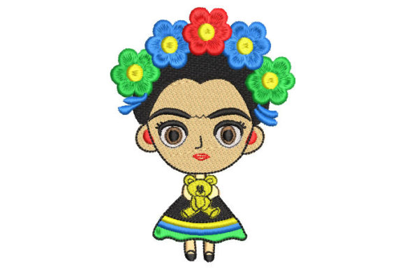 Child Doll Embroidery Design
