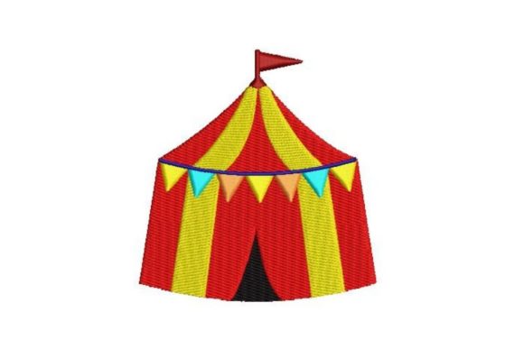 Circus Tent Embroidery Design