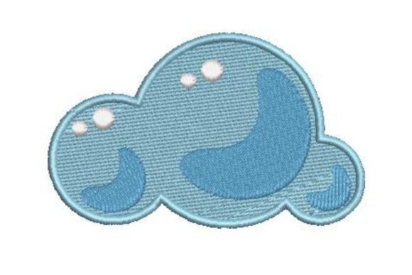 Cloudy Weather Embroidery Design