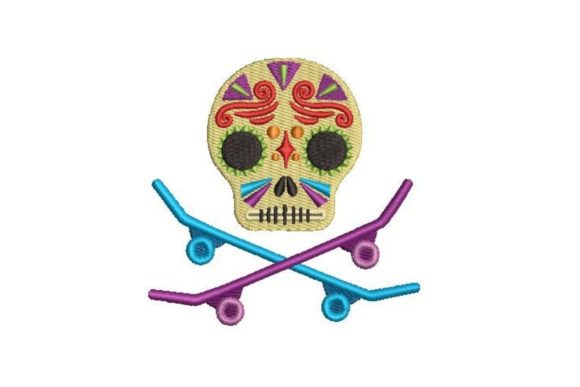 Day of the Dead Mask Embroidery Design