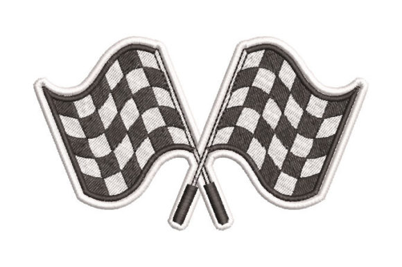 Racing Flags Embroidery Design