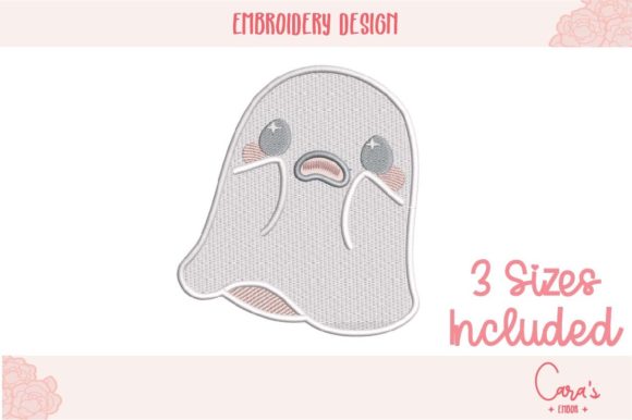 Scary Ghost Embroidery Design