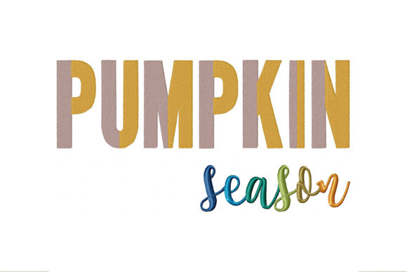 Season Pumpkin Embroidery Design