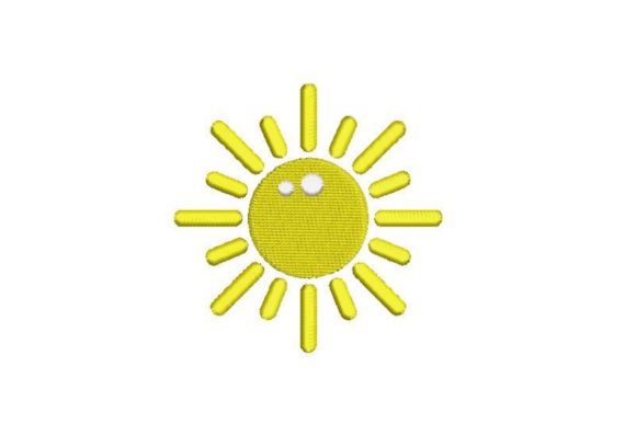 Sunny Weather Icon Embroidery Design
