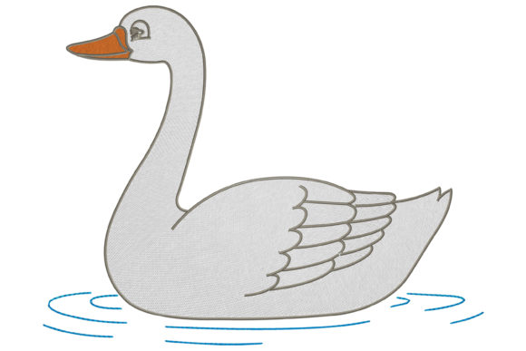 Swan in the Lake Embroidery